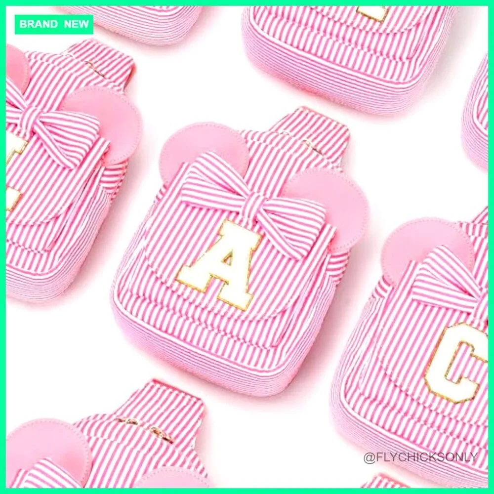 Adjustable Sling Bag with Letter A, Lightweight Polyester Travel Purse
